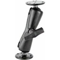 Black Motorola P1010338 mounting kit with adjustable arm and round base plates.