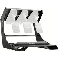 Black Moza CRP2 Inversion Kit with three textured pedals and sturdy metal frame for racing simulation setups.