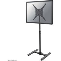 Black Neomounts floor stand for 10-55" screens, adjustable height, sturdy base, VESA mount bracket.