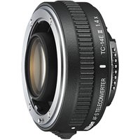 Black Nikon JAA925DA camera lens adapter with silver mount and textured grip, labeled TC-14E III 1.4x teleconverter.