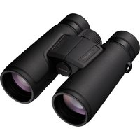 Black Nikon Monarch M5 12x42 binoculars with textured grip and central focus wheel.