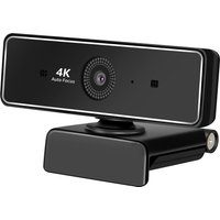 Black Origin Storage USB Webcam 4K Full HD with rectangular design, central lens, and auto-focus feature.