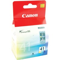 Canon CL-41 Colour Ink Cartridge in red and white box with Canon logo and image of cartridge on front.