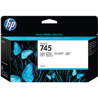 HP 745 Photo Black Ink Cartridge, 130ml, black box with blue butterflies and HP logo.