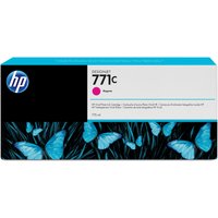 HP No.771 Magenta Ink Cartridge, 775ml, black box with blue butterflies and HP logo.