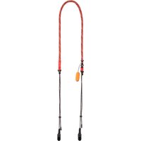 Red and black PGYTECH camera neck strap with adjustable length and quick-release clips.