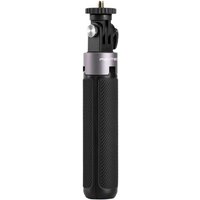 Black PGYTECH P-GM-117 tripod with three aluminum legs, compact design, and adjustable mount for action cameras.