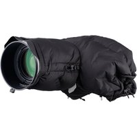 Black PGYTECH P-GM-361 camera case cover with padded design and adjustable straps, fits over large camera lens.