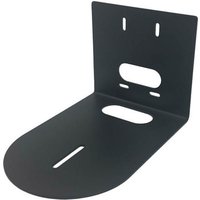Black PTZOptics PT-WM-3-BK camera mounting arm with flat base and vertical backplate with cutouts.