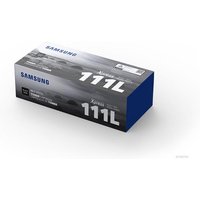 Samsung MLT-D111L black toner cartridge box with blue accents and bold white text.
