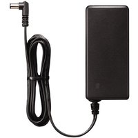 Black TOA AD-5000-2 power adapter with rectangular body and attached coiled cable with angled connector.