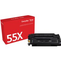 Black Xerox toner cartridge with red box, labeled 55X, designed for 12.5K pages.