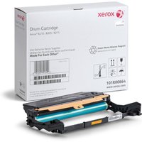 Xerox B210/B205/B215 Drum Cartridge, black casing with blue drum, next to branded white packaging box.