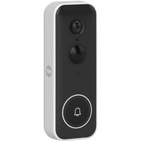 Black and silver Yale Smart Video Doorbell with camera lens, motion sensor, and illuminated bell icon.