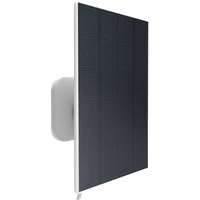 Black rectangular Yale Solar Panel Charger with grid pattern and white mounting bracket.