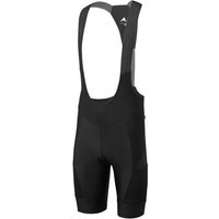 Black Altura All Road Cargo Bib Shorts with mesh straps and multiple pockets, featuring a sleek, ergonomic design.