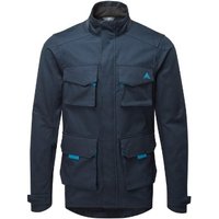 Navy blue Altura Grid Field men's jacket with multiple front pockets and turquoise accents.