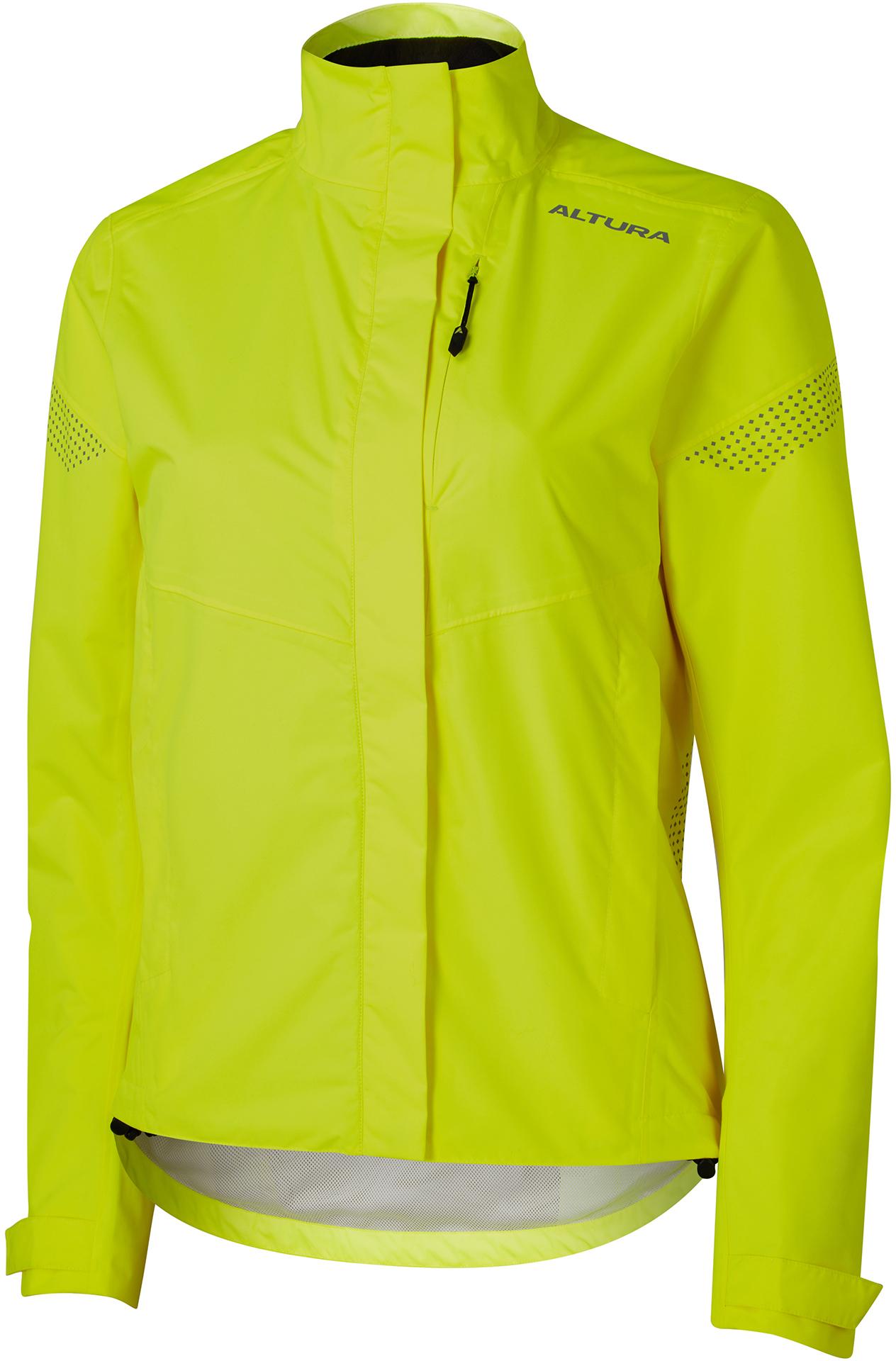 Purple Altura Nevis Nightvision women's jacket, size 8, with high collar, reflective details, and zippered front.