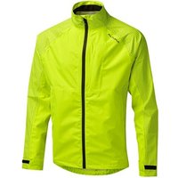 Bright yellow Altura Nightvision Storm waterproof men's jacket with black zipper and reflective accents.
