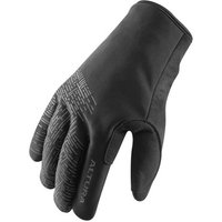 Black Altura Polartec waterproof gloves with long fingers, textured grip, and subtle logo on the wrist.
