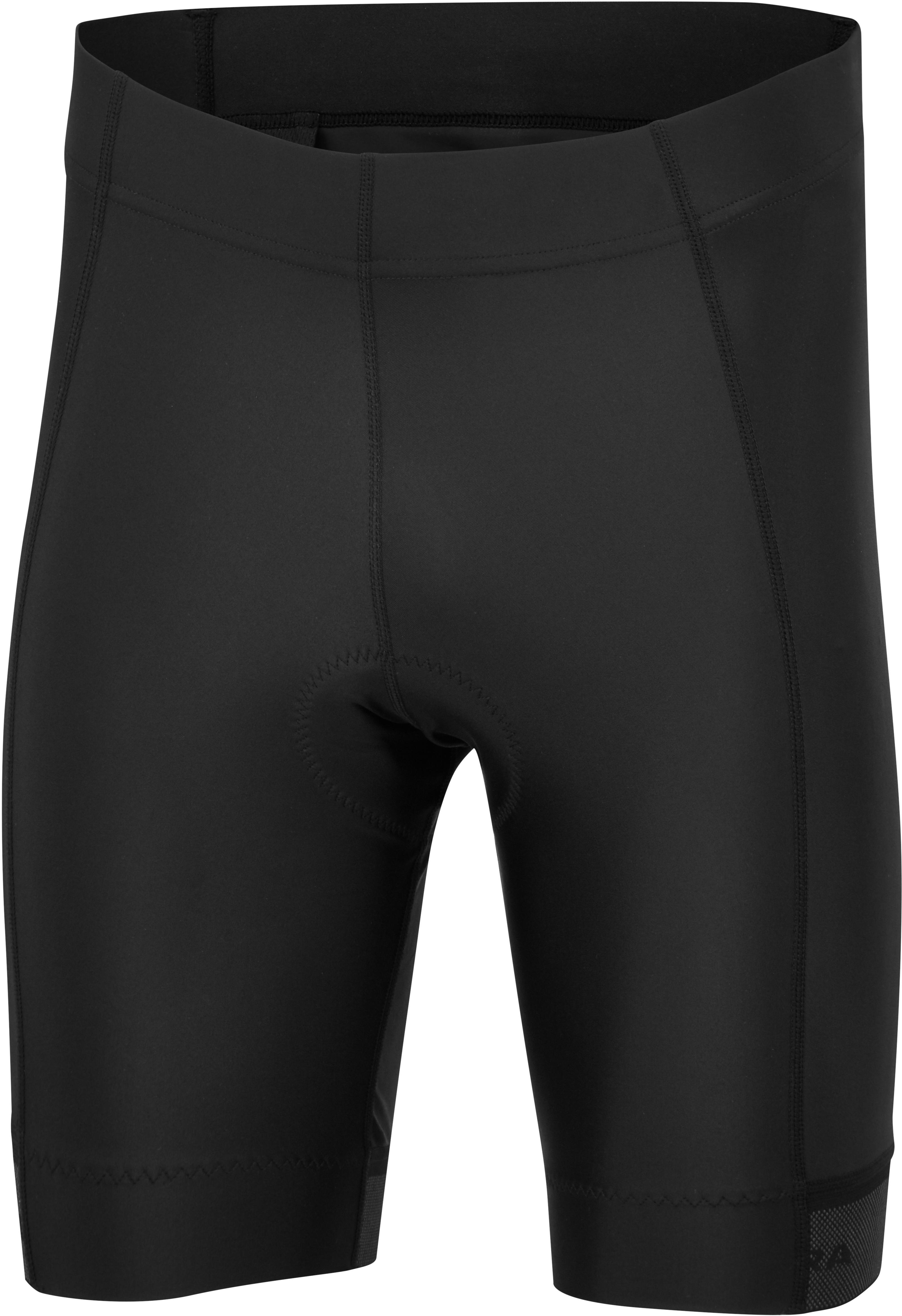 Black Altura Progel Plus men's cycling shorts with padded seat and sleek, seamless design.