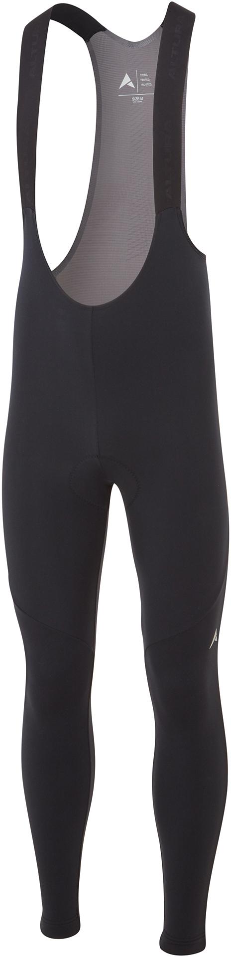 Black Altura Progel Plus Men's Thermal Bibtights 2XL with shoulder straps and padded seat.