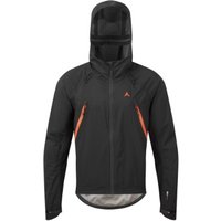 Black Altura Ridge Tier Pertex waterproof jacket with orange zippers, hood, and reflective accents.