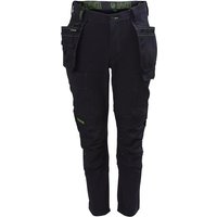 Black Apache stretch holster trousers with multiple pockets, waist 38 inches, leg 31 inches, reinforced knees.