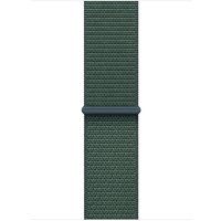 Apple 42mm Lake Green Sport Loop, soft woven nylon band with adjustable hook-and-loop fastener.