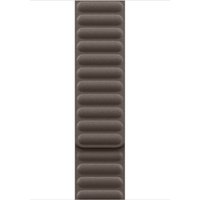 Apple 46mm dark taupe magnetic link band, ribbed texture, medium/large size, rectangular shape.