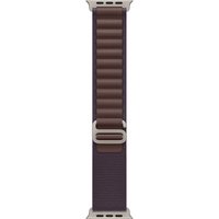 Apple 49mm Indigo Alpine Loop - Small, dark blue woven band with titanium G-hook clasp.