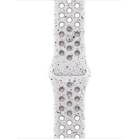 Grey Apple smartwatch band with perforated fluoroelastomer design and aluminum accents.