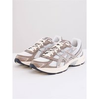 Cream and cinnamon Asics Gel-1130 trainers, mesh upper, lace-up design, size 8, with cushioned sole.