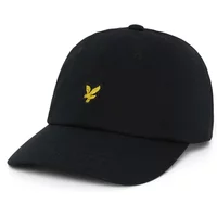 Black Lyle & Scott baseball cap with yellow eagle logo on front.