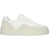White Blackstone Garnet Koda sneakers with suede accents, lace-up closure, and thick rubber sole.