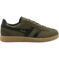 Olive green Gola Classics Viper sneakers with black stripes, gum sole, and lace-up design.