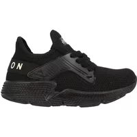 Black Zigzag Mayun sneakers with textured sole, mesh upper, and lace-up design.