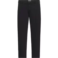 Black chino trousers by Casual Friday, slim fit with button closure and belt loops.