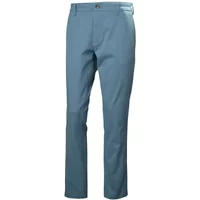 Blue Helly Hansen Bryggen chino trousers with straight leg, button closure, and belt loops.