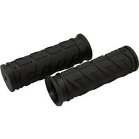 Black Clarks MTB handlebar grips with textured geometric pattern and cylindrical shape.
