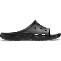 Black Crocs Saturday Slide sandal with perforated upper and textured sole, size M10W11.