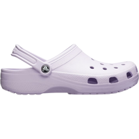 Lavender Crocs Unisex Classic Clog with ventilation ports, adjustable heel strap, and textured sole.