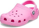 Taffy pink Crocs unisex kids classic clog with ventilation holes and heel strap, size 5 UK Child.