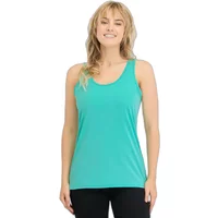 Turquoise Ragwear Ringees PP women's tank top, sleeveless with a scoop neckline.