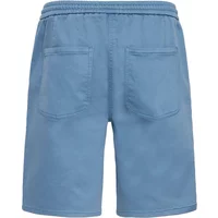 Blue denim shorts Blend Thunder with elastic waistband and two back pockets.