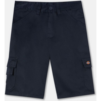 Navy blue Dickies shorts, size 34, with side cargo pockets and belt loops.