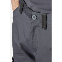 Grey Dickies trousers size 38 with button closure, belt loops, and side pocket detail.