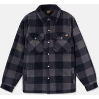 Navy plaid Dickies Portland shirt, button-up with two chest pockets and collar, medium size.