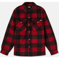 Red and black checkered Dickies Portland shirt with button-up front and two chest pockets, size L.