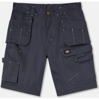 Grey Dickies Redhawk Pro work shorts with multiple pockets and reinforced stitching, size 34.